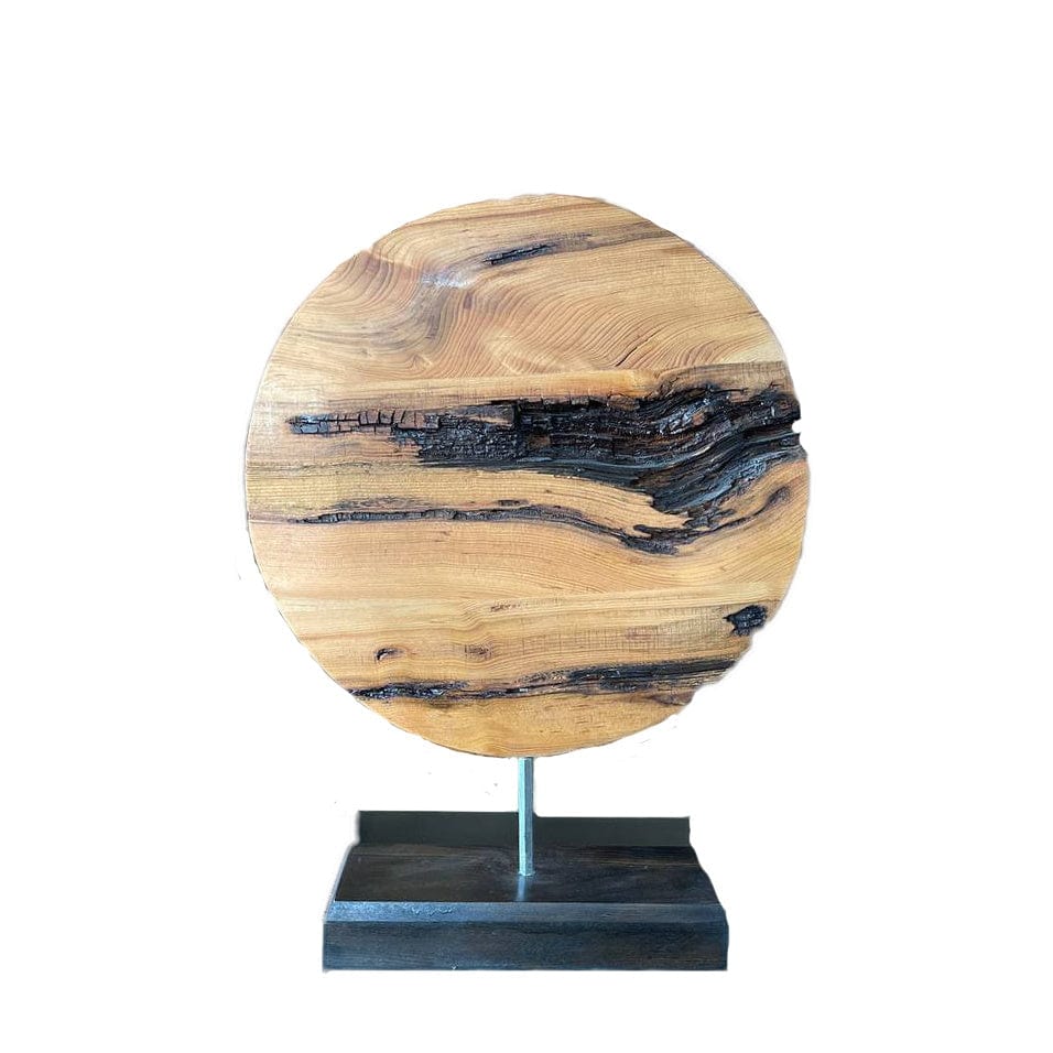 Buy Products Wood Circle with Stand Figurine Wood Art Wood Abstract Decoration Desktop Table Ornament original wood sculpture Modern Abstract Wood Art | JUPITER online shopping cheap