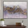 Buy Purple Painting Gold Patterns on Canvas Original Design Art Oil Painting on Canvas Gold Leaf Wall Art Modern Painting | PURPLE DREAM online shopping cheap