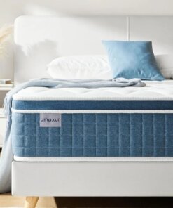 Queen Mattress,Jingxun 12 Inch Hybrid Mattress with Gel Memory Foam,Motion Isolation Individually Wrapped Pocket Coils Mattress
