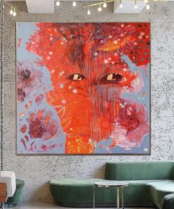 Red eyes abstract paintings on canvas | RED EYES
