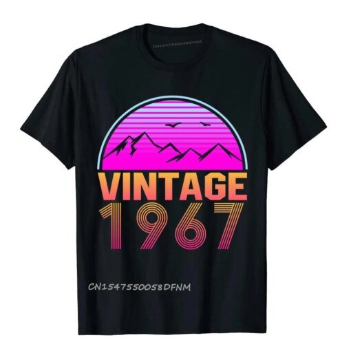 Buy Retrowave Vintage 1967 Birthday Gift Tops & Tees Rife Summer Premium Cotton Men's T Shirts Camisa online shopping cheap
