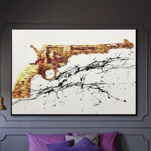Buy Revolver Abstract Artwork Large Pop Art Painting Revolver Oil Painting | GRANDPA'S RARITY online shopping cheap