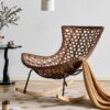Buy Rocking Chair Adult Recliner Lobster Chair Rattan Rattan Chair Light Luxury Balcony Living Room Bedroom Lazy Sofa online shopping cheap