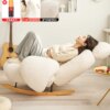 Buy Rocking Chair Home Balcony Recliner Leisure Chair Living Room Couch Single Sofa Lazy Bone Chair White Rocking Chair online shopping cheap