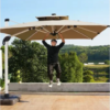Buy Roman Umbrella Solar/Battery Light with Light Strips Outdoor Courtyard Umbrella Sun Umbrella Sun Shelter Sun Umbrella online shopping cheap