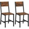 Buy Rustic Wood Chairs with Metal Steel Frame