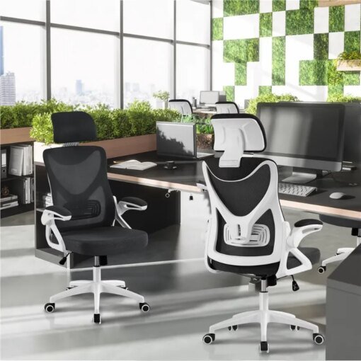 Buy SMILE MART High Back Ergonomic Mesh Office Chair with Adjustable Padded Headrest