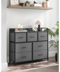 SONGMICS Dresser with 8 Drawers -Furniture Storage Chest Tower Unit for Bedroom Hallway Closet Office Organization