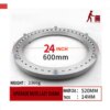 Buy SS M24INCH/60CM ADVANCED MUTE Aluminium Alloy Lazy Susan Turntable with Upgrade Anti Skid Soft Rubber Tips and Slience Strap online shopping cheap