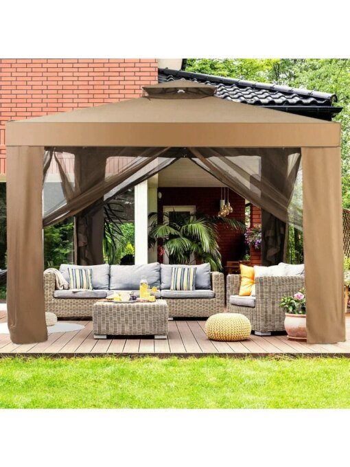 Buy SUGIFT 10'x10' Outdoor Gazebo Patio Tents Garden Canopy Shelter W/ Netting