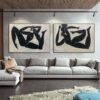 Buy Set Of 2 Paintings Greek Runners Art Figurative Oil Painting Black and White Painting on Canvas Modern Fine Art Original Wall Art | OLYMPIC RUNNERS online shopping cheap