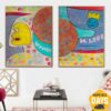 Buy Set of Two Paintings On Canva Woman in Love Wall Art Handmade Textured Colorful Painting Gift Child Nursery Room Decor | WOMAN IN LOVE 31.49"x47.24" online shopping cheap