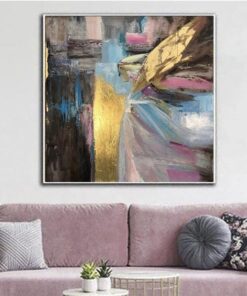 Shades of Purple Oil Painting Wall Art Home Deco Original Painting on Canvas Hotel Large Picture Modern Abstract Art Acrylic Painting | GOLD LAKE
