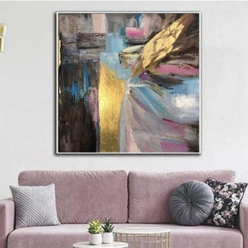 Buy Shades of Purple Oil Painting Wall Art Home Deco Original Painting on Canvas Hotel Large Picture Modern Abstract Art Acrylic Painting | GOLD LAKE online shopping cheap