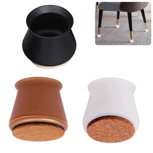 Buy Silicone Chair Leg Protectors With Felt For Hardwood Floors Elastic Leg Cover Pad For Protecting Floors From Scratches And Noise online shopping cheap
