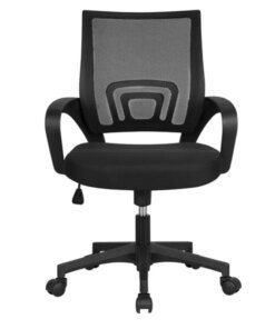 Smile Mart Adjustable Mid Back Mesh Swivel Office Chair with Armrests, Black gaming chair computer chair office chair