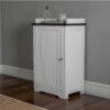 Buy Somerset Home Bathroom Cabinet – Floor Cupboard for Storage (White) online shopping cheap