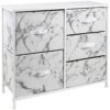 Buy Sorbus Dresser with 5 Drawers- White Frame