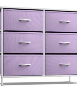 Sorbus Dresser with 6 Drawers – Furniture Storage Tower Unit for Bedroom, Hallway, Closet(6-Drawer, Pastel Purple)