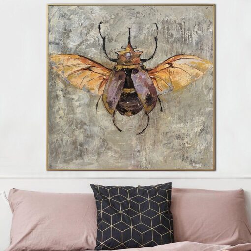 Buy Stag beetle Painting On Canvas Large Nature Painting Insect Art Stag beetle Artwork Impasto Acrylic Impressionist Art Nature Wall Art | INSECT online shopping cheap