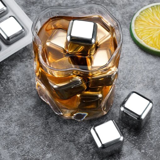 Buy Stainless Steel Cubes Creative Practical Set Reusable Chilling Stones For Whiskey Wine Wine Cooling Chilling Party online shopping cheap