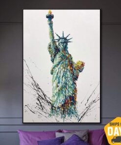 Statue Of Liberty Artwork Statue Of Liberty Painting Statue Of Liberty | NATIONAL SYMBOL 48"x32"