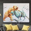 Buy Stock Exchange Painting Modern Abstract Canvas Painting Bull Large Abstract Painting | UNSTABLE MARKET online shopping cheap