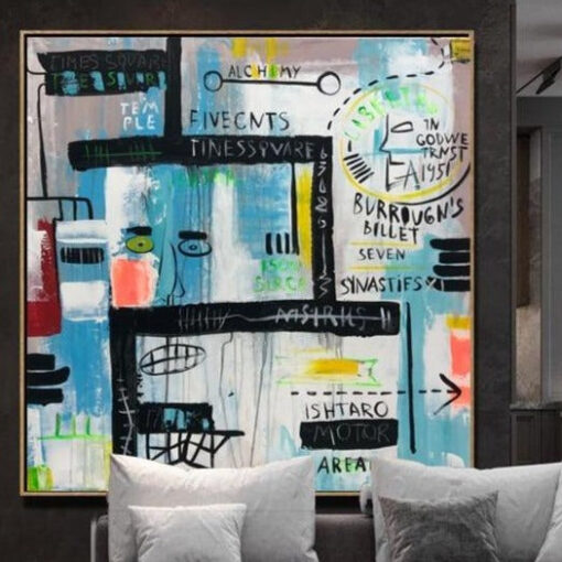 Buy Street Art Painting Graffiti Wall Art Urban Style Painting Blue Painting On Canvas Original Oil Painting Modern Art Wall Decor | URBANIZATION online shopping cheap