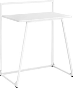Study Table-Contemporary Style Computer Desk-Simple, 30″ L, White Consolas Console