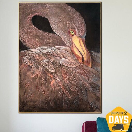 Buy Swan Large Acrylic Painting Bird Oil Painting on Canvas Modern Art Contemporary Art Canvas Modern Over The Fire Place Living Room | FLAMINGO 40"x30" online shopping cheap