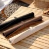 Buy Table Mat Camping Wood Roll Table Mat PU Leather Thicken Heat-Resistant Wooden Desk Pad For Outdoor Picnic BBQ Waterproof online shopping cheap