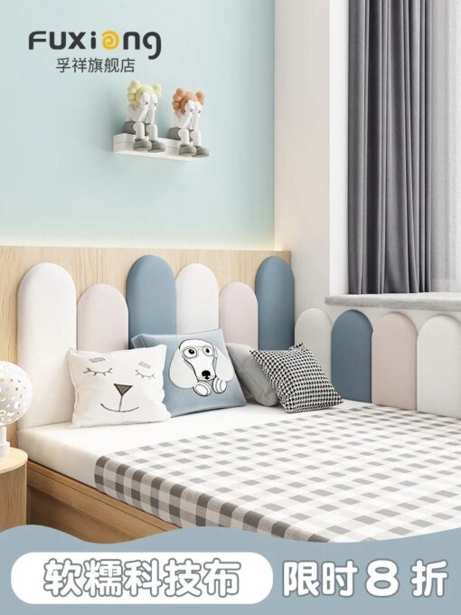Buy The new children's room interior waterproof and anti-collision self-adhesive headboard online shopping cheap