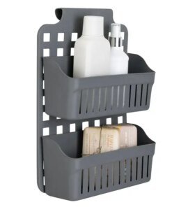 Tier over the Cabinet Caddy in Grey Organizadores para habitacion Bathroom organizer Room organization and storage Closet organi