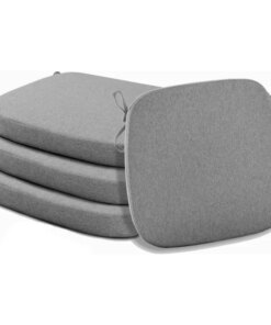 Ties – High Density Sponge Seat Cushion and Dining Room Chair Pad Non Slip Rubber Back Seat Cover Machine Washable Set