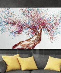 Tree Canvas Painting Sakura Tree Abstract Art Abstract Tree Artwork Tree Painting | CHERRY BLOSSOMS