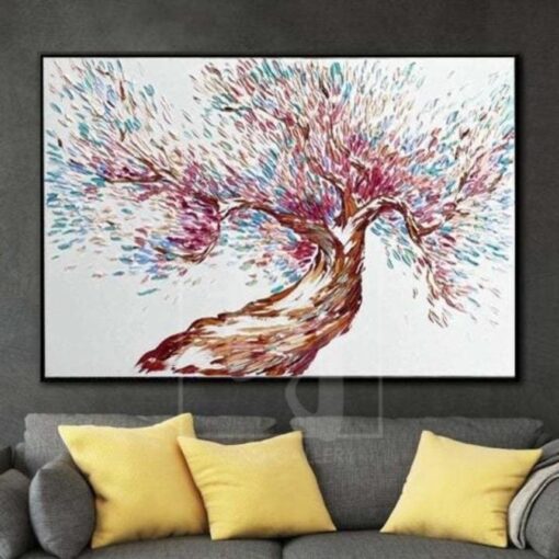 Buy Tree Canvas Painting Sakura Tree Abstract Art Abstract Tree Artwork Tree Painting | CHERRY BLOSSOMS online shopping cheap