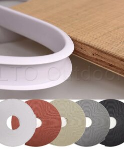 U-shaped Edge Banding PVC Edge Banding Soft Cabinet Wardrobe Waterproof Edge Banding Edge Trimming White Beige Gray Black Brown