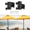 Buy Umbrella Base Stand Tube Fits 30mm-50mm Pole with Screws Heavy Duty Patio Umbrella Stand Mount for Lawn Beach Equipment online shopping cheap