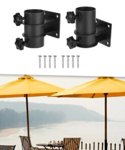 Umbrella Base Stand Tube Fits 30mm-50mm Pole with Screws Heavy Duty Patio Umbrella Stand Mount for Lawn Beach Equipment