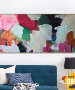 Unstretched Extra Large Abstract Colorful Paintings On Canvas Original Modern Textured Painting | EXPRESSION 43.30"x78.74"