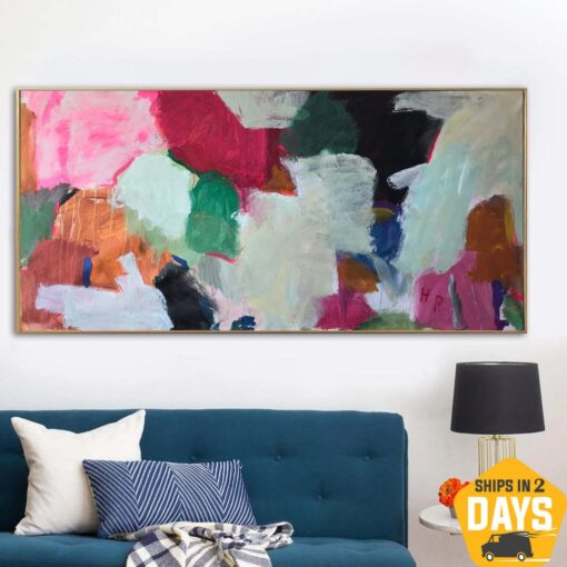 Buy Unstretched Extra Large Abstract Colorful Paintings On Canvas Original Modern Textured Painting | EXPRESSION 43.30"x78.74" online shopping cheap