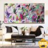 Buy Unstretched Extra Large Colorful Paintings On Canvas Original Abstract Vivid Art Modern Textured Painting | VIBRANT WAY 39.37“x78.74" online shopping cheap