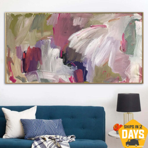 Buy Unstretched Large Abstract Colorful Paintings On Canvas Original Textured Painting Modern Vivid Art | PASSION 35.43"x70.86" online shopping cheap