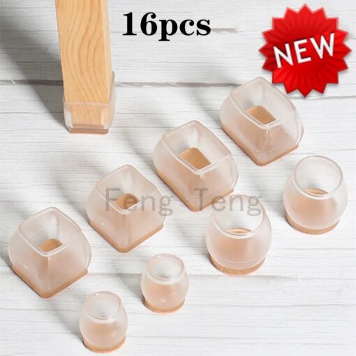 Buy Upgraded 16pcs chair legs Floor protectors Non-Slip Silicone feet Pads Protector patas silla For furniture Table Legs Sock Cover online shopping cheap