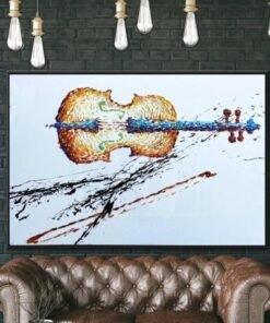 Buy Violin Abstract Painting Original Violin Artwork Modern Music Instrument Painting | CREATIVE PATH online shopping cheap