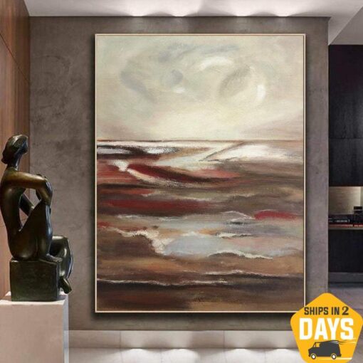 Buy Wall Art Large Abstract Canvas Landscape Painting On Canvas Original Artwork | SHATTERING OCEANS 40"x30" online shopping cheap