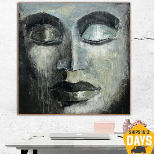 Buy Wall Art Painting Canvas Gautam Canvas Meditation Siddhartha Painting Yoga Painting | ZEN 32"x32" online shopping cheap