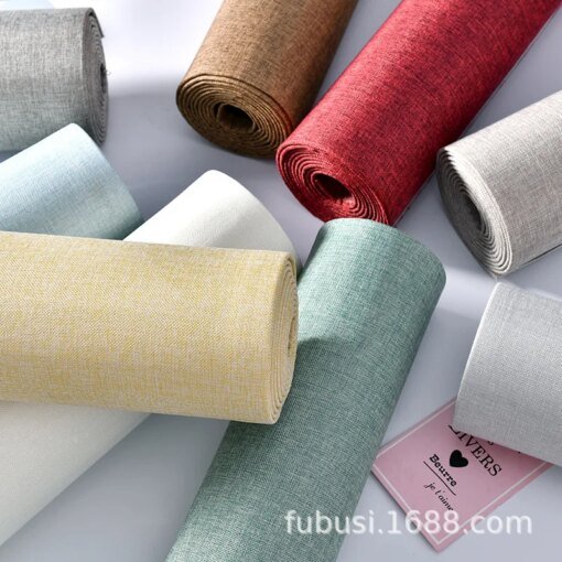 Buy Waterproof and non-slip linen wallcovering self-adhesive soft bag online shopping cheap
