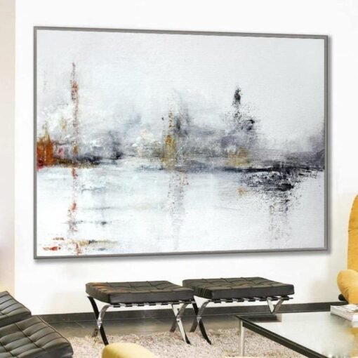 Buy White Abstract Painting Black Painting Texture Art Original Abstract Painting On Canvas | TOWN SQUARE online shopping cheap