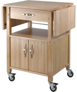 Winsome Wood Drop-Leaf Kitchen Cart